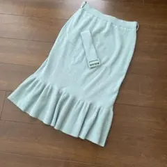 裾フレアロングスカート　ベルト付き