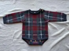 cottoli チェック柄ニットセーター　80㎝