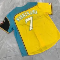 北海道日本ハムファイターズ nishikawa ユニフォームシャツ イエロー