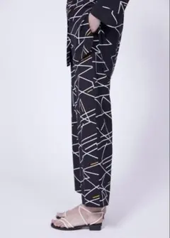 BEAUTY & YOUTH ネオンプリントイージーワイドパンツ　幾何学模様 S