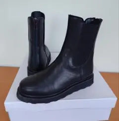 最終sale！〈VINILO 〉バックジップ☆ サイドゴアブーツ ブラック35