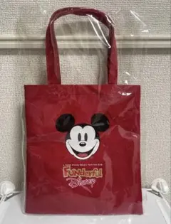 【新品 未使用 非売品】ファンダフルディズニー　ミッキーマウス 赤 トートバッグ