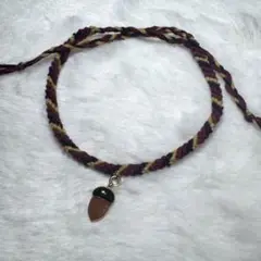 ミサンガ どんぐりチャーム