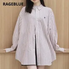 RAGEBLUE ストライプBIGシャツ