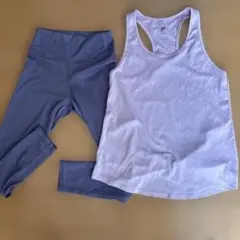 ヨガウエア　タンクトップ　レギンスセット M