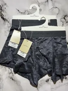 【新品】ボディワイルド レースボクサーパンツMサイズ グレー2枚セット