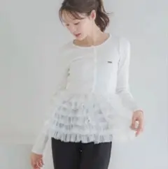 志田友美　しまむら 裾フリルカーディガン　L