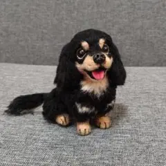 羊毛フェルト ダックスフンド ハンドメイド犬 ぬいぐるみのサムネイル