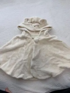 赤ちゃんの城 クマのフード付きベビーポンチョ 60~90cm