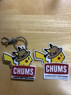 CHUMS ポケモン ピカチュウ キーホルダー ステッカーセットのサムネイル