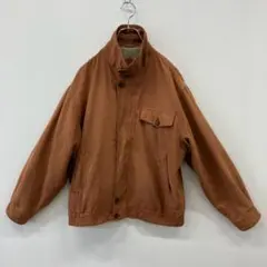 【a1881】ゴールデンベア 90年代風 ブルゾン ブラウン 裏地 チェック Mのサムネイル
