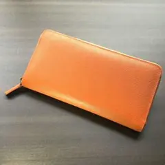 【本日発送！】サフィアーノレザー 長財布　オレンジ