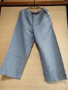 《玄長なおこさんコラボアイテム》リネンレーヨン裾デザインパンツ