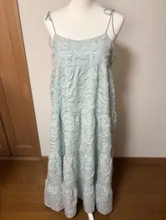 merry jenny／tulipジャガードティアードキャミワンピース