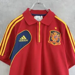 adidas アディダス スペイン代表ポロシャツ M レッド