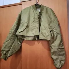 AZUL クロップドジャケット FREE オリーブグリーン