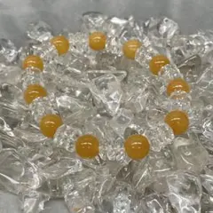 新品‼️天然石 パワーストーン レディース ブレスレット 水晶×オレンジカルサイト