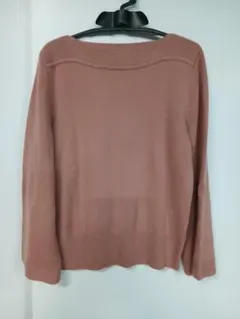 クリーニング済み ユニクロ U カシミヤ混 ボートネックセーター XXL ピンク