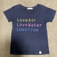 earth music&ecology ロゴTシャツ ネイビー S