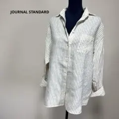 人気❤️ フレンチリネンコクーンチュニック ストライプ relume ブルー 