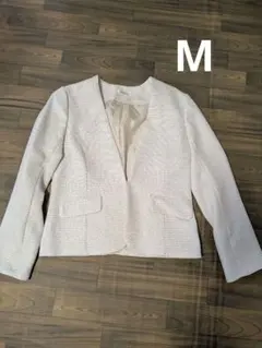 GLACIER ノーカラージャケット M ホワイト