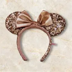 ディズニー　カチューシャ　ピンクゴールド　スパンコール　キラキラ