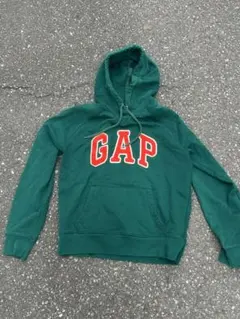 GAP 緑 フード付きパーカー フェード