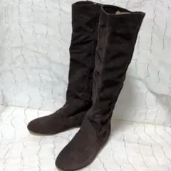 FABIO RUSCONI スエード ロングブーツ 23〜23.5cm ブラウン