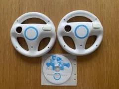 【動作確認済み】Wii マリオカート ハンドル 2個セット　ソフト