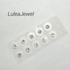 【即購入OK】耳つぼジュエリー クリスタル同サイズ10粒 シンプル