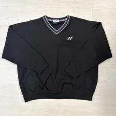 YONEX トレーナー ユニセックス ブラック ロゴ刺繍 XL