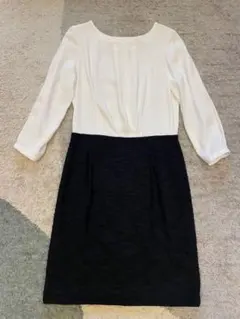 PLST ホワイト・ネイビー ワンピース