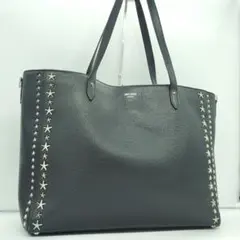 美品 ジミーチュウ スタッズ 肩掛け 大容量 トートバッグ 黒 女性のサムネイル