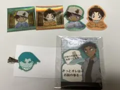 名探偵コナン　前髪クリップ　ちぢませ隊　ステッカー　ユニバ　メモ帳　服部平次