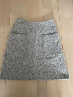 BABYLONE グレー スカート フロントポケット付き