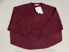 【新品】GLOBAL WORK毛玉になりにくいドルマン ボルドー SHORT
