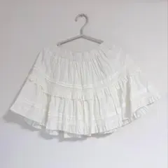 UNE MANSION フリルレースショートスカート