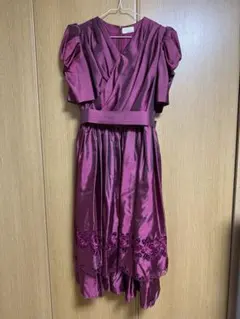 パープル パーティドレス