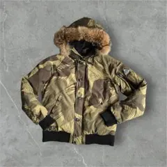y2k Cape Heights n2bコヨーテファー迷彩フライトジャケット S
