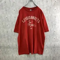 U*A様 am5604 バックトゥザフューチャー Tシャツ　センタープリント　赤のサムネイル