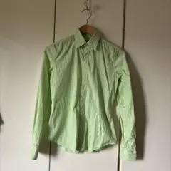 Ralph Lauren black labelストライプ 長袖シャツ グリーンのサムネイル