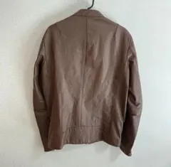 BEAUTY&YOUTH ブラウン レザーシングルライダースジャケット