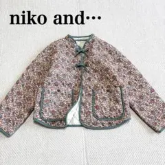 ニコアンド　2WAYモクモクキルトジャケット　リバーシブル　総柄　花柄　無地