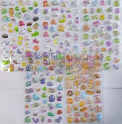 新品☆ぷくぷく シール 5枚 カラフル かわいい まとめ売り 立体 ステッカー