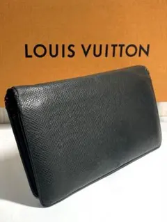 【未使用級】 ルイヴィトン タイガ ポルトフォイユブラザ NM 黒 ブラック ルイヴィトン財布 長財布 二つ折り ポルトフォイユ・ブラザ