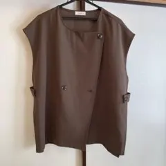 しまむら tal.by yumi. さん 2way ジレ ベスト ブラウン LL