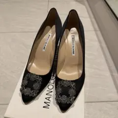 MANOLO BLAHNIK LISTONYライトブルー 36.5 - メルカリ