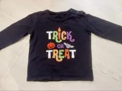 トリック・オア・トリート 長袖カットソー ブラック ハロウィン 90cm
