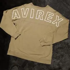 AVIREX ロゴ スウェット ベージュ