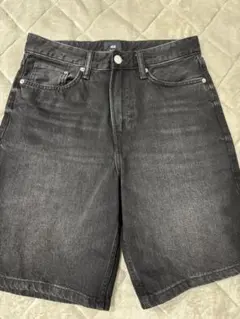 H&M デニムショートパンツ Relaxed Fit ブラック